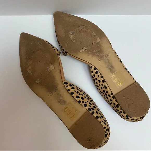 J. Crew Animal Print Calf Hair D’orsay Pointed Toe Flats: size 8.5 - Picture 5 of 6
